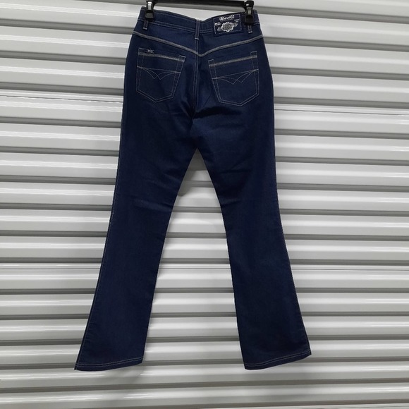 Revolt Jeans Juniors Size 7/8 Blue Mid Rise Dark Wash Denim - Picture 2 of 9